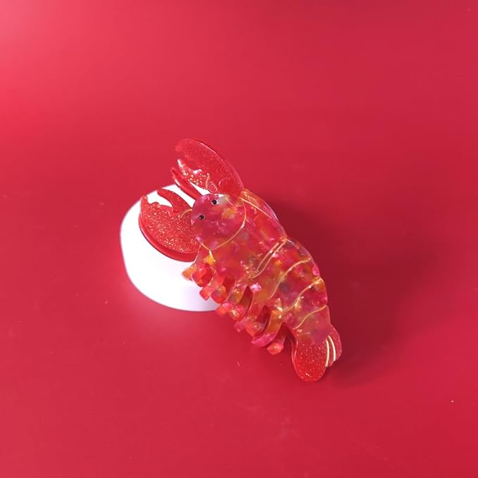 Cute Big Lobster Hair Clips,Novelty Acetate Ocean Big Lobster Claw Clip