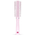 Curly Hair Brush for Women, Barrel Round Hairbrush for Quick Blow Dry Travel Size for On-the-go, Detangler Brush for Hurt-free Detangling on All Hair Vibes, Pink, 1 Pack