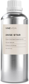 VINEVIDA Anise Star Essential Oil 32 oz - Undiluted for Candlemaking and Soap Making - DIY Candle Scents - Bulk Oil Safe for Skin