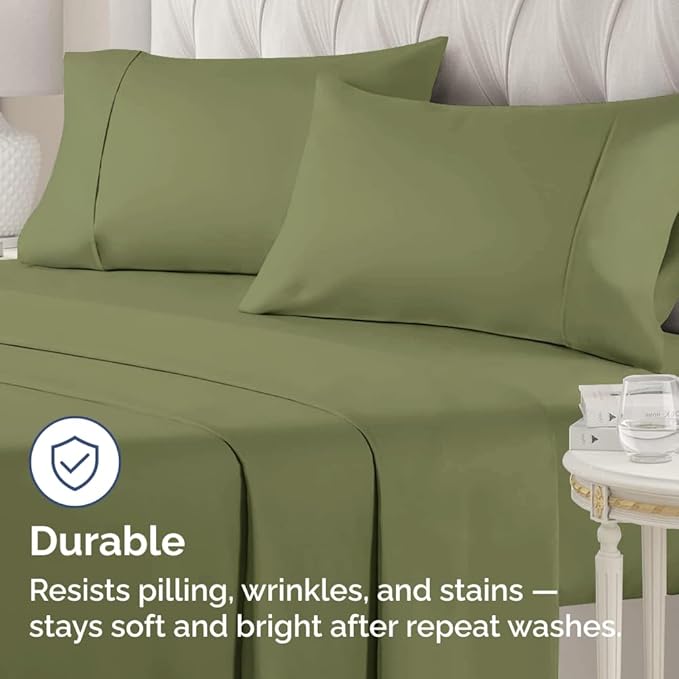 King Pillow Cases - 2 Pack - Super Soft Pillowcase Covers - Envelope Enclosure - Hotel Quality Pillow Protectors - Wrinkle Free, Shrink & Stain Resistant - Machine Washable - 20" x 40" (Sage Green)
