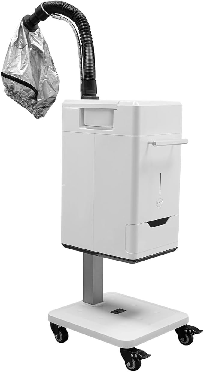DNYSYSJ Nano Mist Hair Steamer, 500W Multi-Functional Anion Hair Color Processor, Professional Salon Hair Care, White