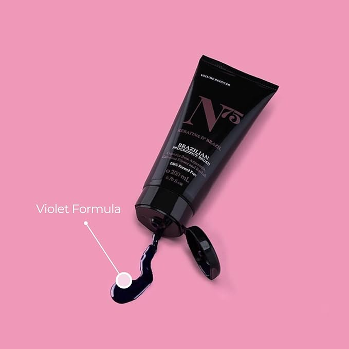 N75 Keratin Hair Smoothing Treatment - Formaldehyde-Free Brazilian Straightening - Deep Repair & Shine - Long-Lasting Frizz Control for Damaged Colored or All Hair Types