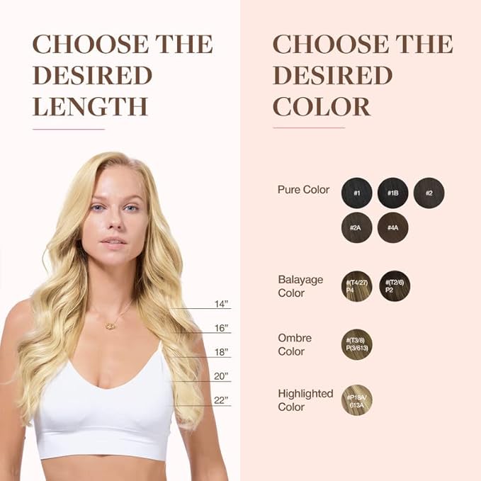 GOO GOO Clip in Hair Extensions Real Human Hair, Remy Human Hair Extensions Clip ins for Women, Natural Human Hair, 14inch 110g 7Pcs, 613R Bleach Blonde
