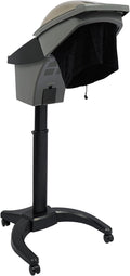 700W Fast-Heating Ozone Steam Therapy + 7-Color Light Scalp Treatment, Adjustable Height (50-58.66") Hooded Dryer w/ 1700mL Tank & Wheels, Auto Shut-Off (Black)