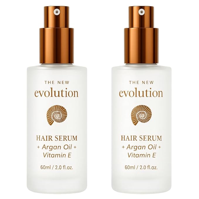 HerStyler Evolution Argan Oil Serum - Vitamin E Nourishing Treatment to Soften Dry Hair, For Hair Straightening With Aloe Vera (2 Pack)