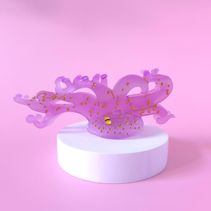 Cute Purple Octopus Hair Clips,Novelty Acetate Ocean Octopus Claw Clip,Pack of 2