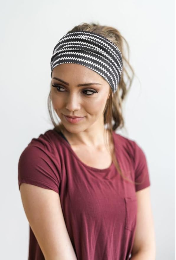 TERSE Boho Headbands for Women Wide Hair Bands for Women’s Hair Non Slip Thick Headbands for Yoga Workout Every Day Basic Girl’s Fashion Accessories