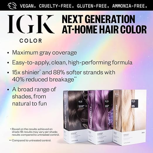 IGK Permanent Hair Color Kit | RRV Truth or Dare - Intense Fuchsia | 100% Gray Color Coverage + Strengthen + Shine | Ammonia Free