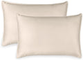 King Pillowcases by Pure Bamboo, Genuine 100% Organic Viscose Derived from Bamboo, Luxuriously Soft & Cooling, Double Stitching, Envelope Closure (2 King Pillowcases, Creme)