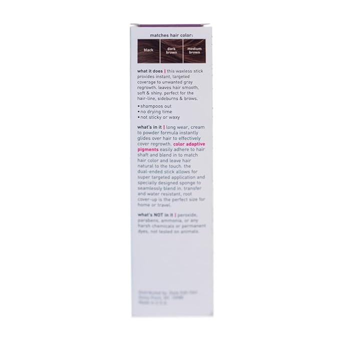 Style Edit Root Touch Up Stick for Gray Hair Coverage and Dark Brown, Temporary Hair Color, Premium Shading Sponge Pen, Hair Makeup Cover Up, 0.11 oz 2 Pack