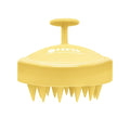 HEETA Scalp Massager with Soft Silicone Bristles - Promotes Hair Growth, Exfoliates Scalp, Removes Dandruff, and Enhances Shampoo Cleansing, Yellow