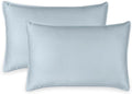 King Pillowcases by Pure Bamboo, Genuine 100% Organic Viscose Derived from Bamboo, Luxuriously Soft & Cooling, Double Stitching, Envelope Closure (2 King Pillowcases, Glacier)