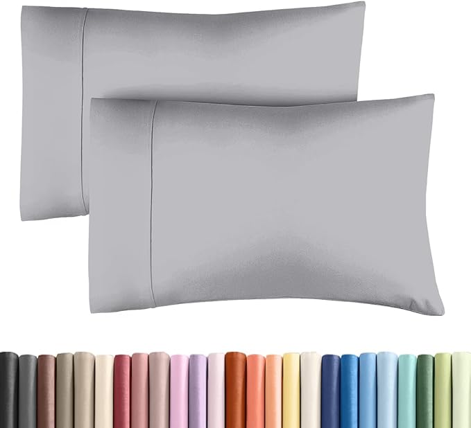 Queen Pillow Cases - 2 Pack - Super Soft Pillowcase Covers - Envelope Enclosure - Hotel Quality Pillow Protectors - Wrinkle Free, Shrink & Stain Resistant - Machine Washable - 20" x 30" (Steel Blue)
