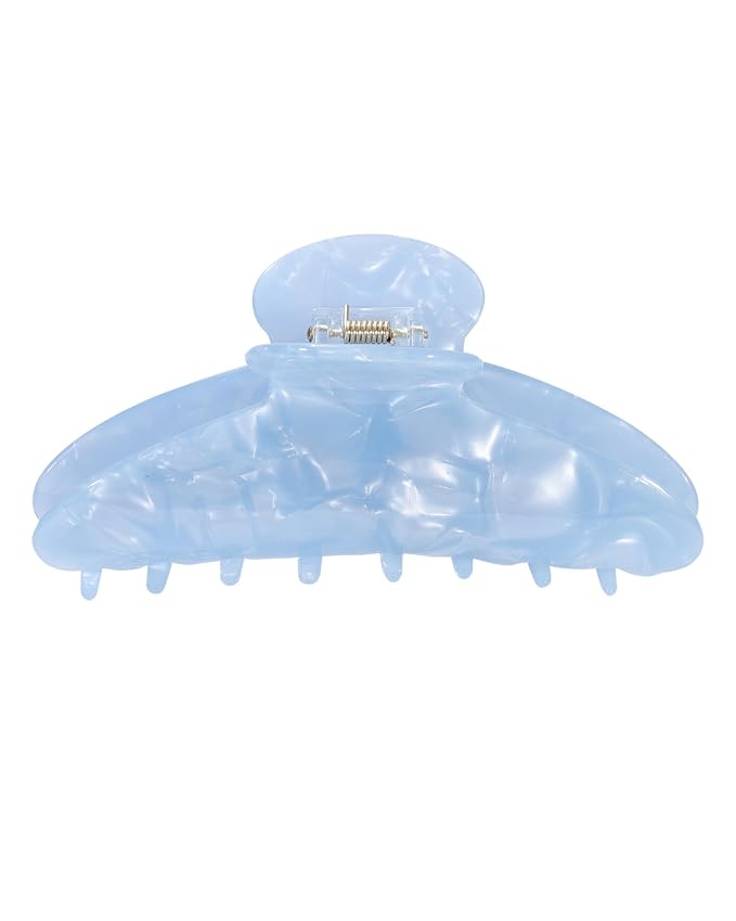 HAIMEIKANG Large Acetate 4 Inch Hair Claw Clip for Women - French Style Hair Claws for Thick Hair with Non-Slip Teeth, Hair Accessories for Updos, Buns & Ponytails