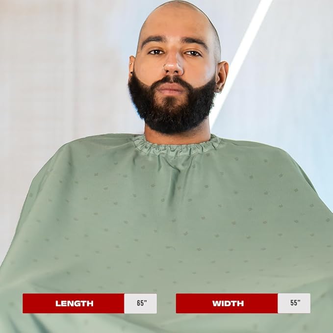 Barber Strong The Barber Cape Haircut Cover for Men, Hair Repelling and Static-Reducing Material, Water Resistant Fabric