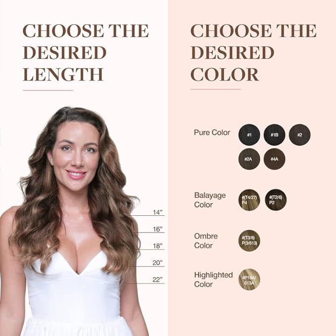 GOO GOO Clip in Hair Extensions Real Human Hair, Remy Human Hair Extensions Clip ins for Women, Natural Human Hair, 16inch 110g 7Pcs, 4/27/4 Balayage Chocolate Brown to Caramel Blonde