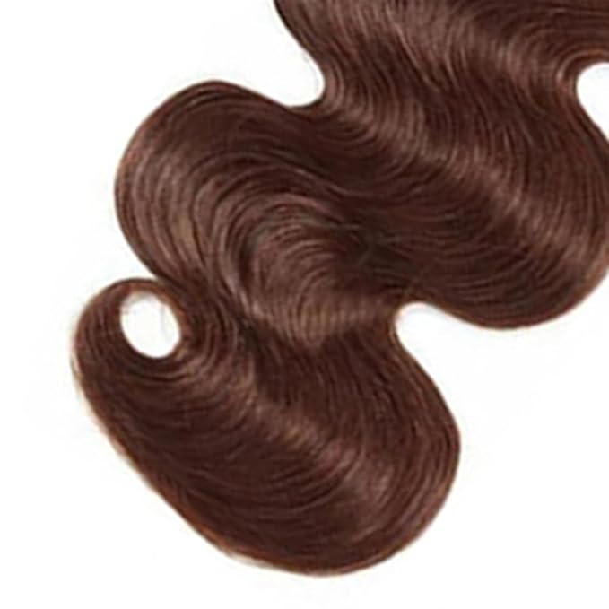 Chocolate Brown Bundles Human Hair Color 4 Body Wave Bundles Niegmeag Brazilian Virgin Remy Hair Single Bundle 16 Inch Brown Body Wave Bundle 100g