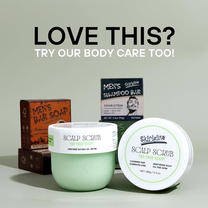 Tea Tree Scalp Scrub - 400g (14 fl.oz) 1 Bottle, Exfoliating & Moisturizing Treatment for Dry, Flaky Scalp - Deep Cleansing Hair Scrub with Natural Exfoliants & Nourishing Oils
