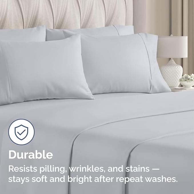 Standard Pillow Cases - 4 Pack - Super Soft Pillowcase Covers - Envelope Enclosure - Hotel Quality Pillow Protectors - Wrinkle Free, Fade & Stain Resistant - Machine Washable - 20" x 26" (Steel Blue)