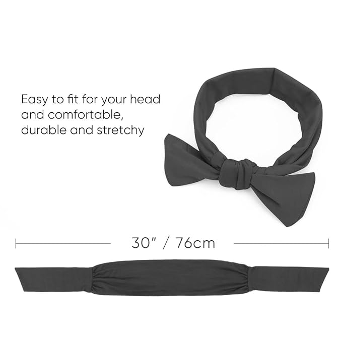 DRESHOW 6 PCS Adjustable Headbands for Women Knotted Headbands Elastic Non-Slip Fashion Hair Bands for Workout Sports Running Yoga