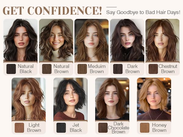 S-noilite Hair Toppers for Women Real Human Hair 3D 360° Cover Clip in 100% Real Human Hair Toppers 3″*4″ Clip in Silk Base 10 inch Natural Brown