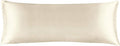 BEDELITE Satin Body Pillow Cover, Super Soft and Cooling Body Pillow Pillowcase for Hair and Skin, Breathable Silky Full Long Pillowcase Cover(20"x54", Beige)