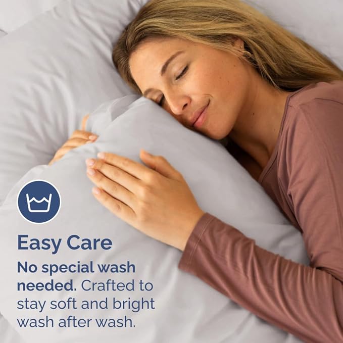 King Pillow Cases Set of 2 - Ultra Soft Hotel Quality Pillowcase Covers - Comfy, Cozy & Wrinkle Free - Shrinkage, Stain & Fade Resistant - Machine Washable Pillow Protectors - 2 Piece Set - Light Grey
