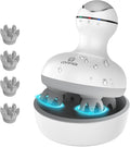 COMFIER Cordless Scalp Massager Hair Growth,Electric Head Massager Scalp Stress Relax with4 Soft Silicone Massage Heads,Waterproof Hair Massager Scalp,Dog&Cat Massager,Gifts for Him Her