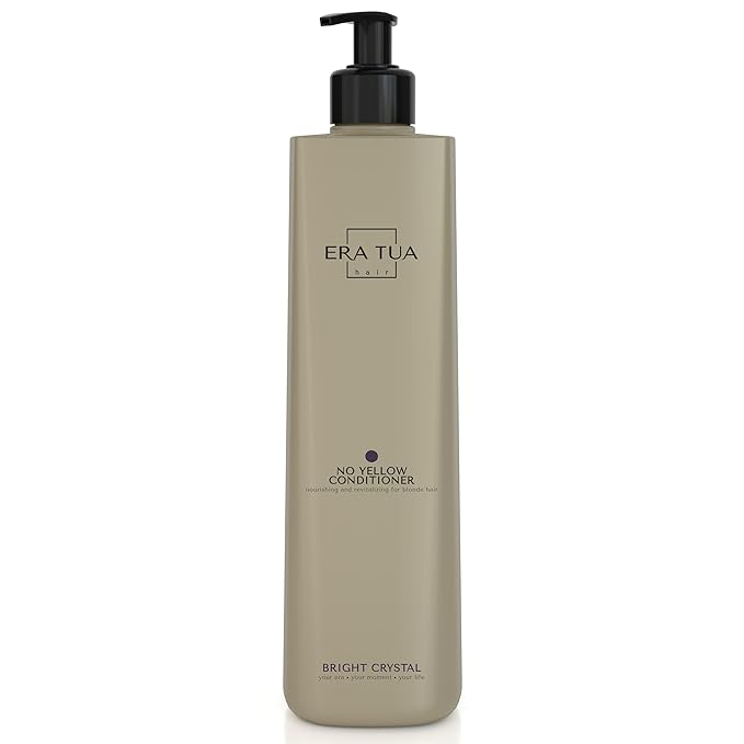No Yellow Toning Conditioner for Blonde Hair, Silver, Bright Crystal and Purple | blonde shampoo Brass Moisturizing Formula | Dutch Made | Green Tea, Jasmine & Rose Scent | 750 ml