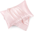 Blush Pink King Size Satin Pillowcase Set of 2 for Hair and Skin,Blush Pink Silk Pillowcase Breathable Pillowcase with Envelope Closure