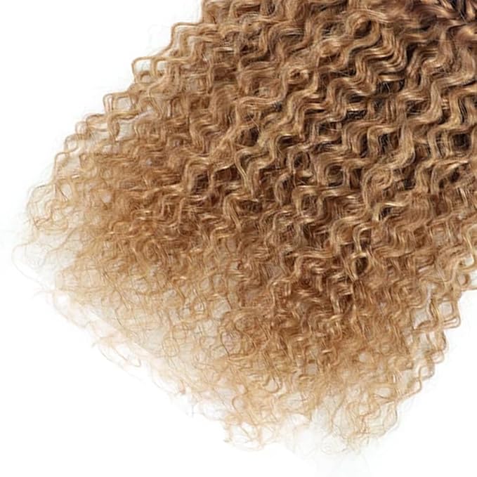 28 30 32 Inch Ombre Brown Human Hair Bundles 4/27 Water Wave Bundles Niegmeag Virgin Remy Hair Extensions Double Weft Honey Blonde Wet and Wavy Bundle