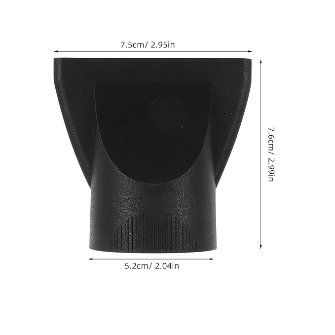 Beaupretty 2pcs Universal Hair Dryer Nozzle Attachment For Salon Styling Concentrator And Diffuser Tips For Blow Dryers For Curly Hair Hairdressing Accessories Black