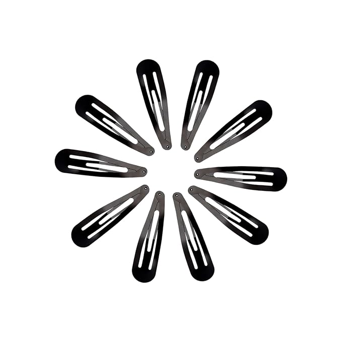 40 Pcs 2 Inch Black Metal Snap Hair Clips No Slip Hair Barrettes For Women Hair Accessories(Black)