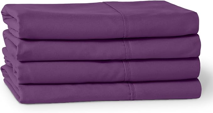 Bare Home Microfiber Plum King Pillowcases - 4 Pack, 20x40