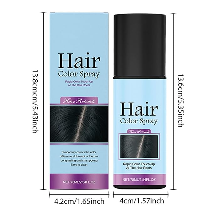 Temporary Root Touch Up Spray,Temporary Root Touch Up Hair Color Spray,Instant Covers Grey Hair (Dark Brown)