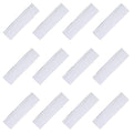 Kenz Laurenz Soft and Stretchy Elastic Cotton Headbands, Pack of 12, White