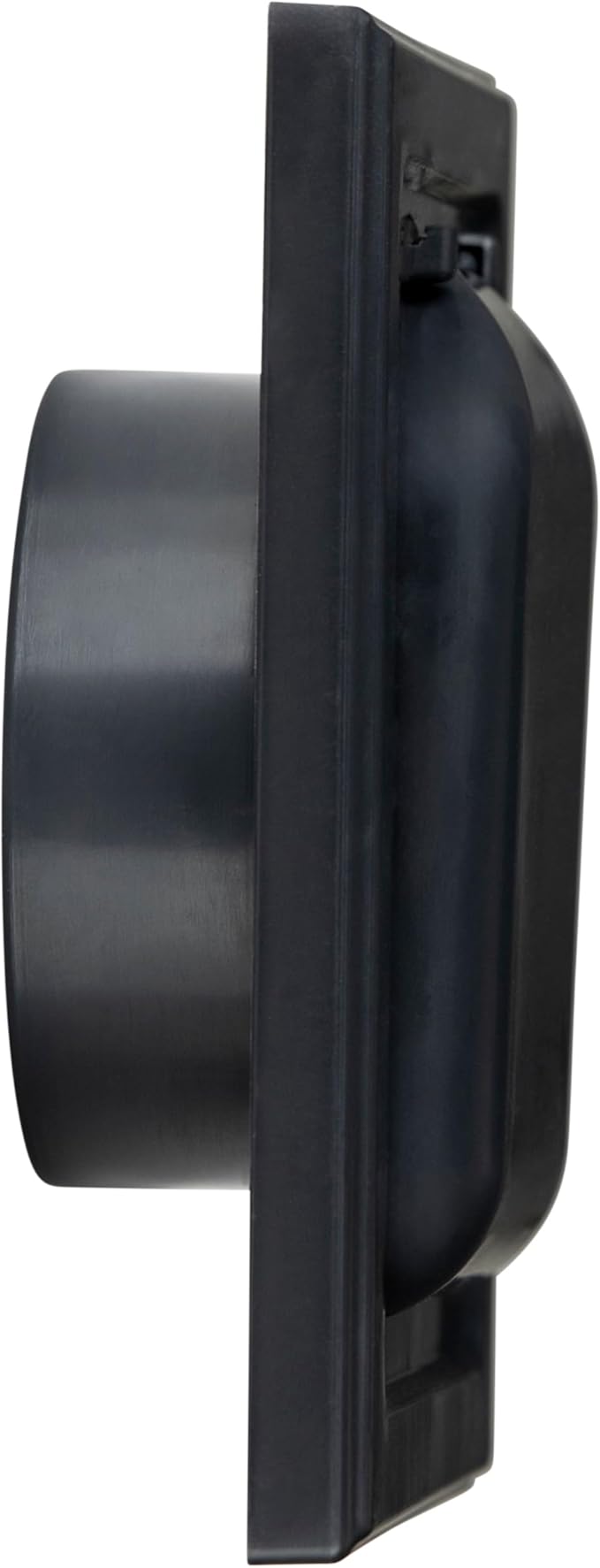 NO-PEST VENT, Exclusive Dual Door Dryer Vent Cover Outdoor 4 inch with Collar, Made in USA w Highest UV Resistant Plastic in any Outdoor Vent Cover (Onyx, 4" Plastic WIth Collar)