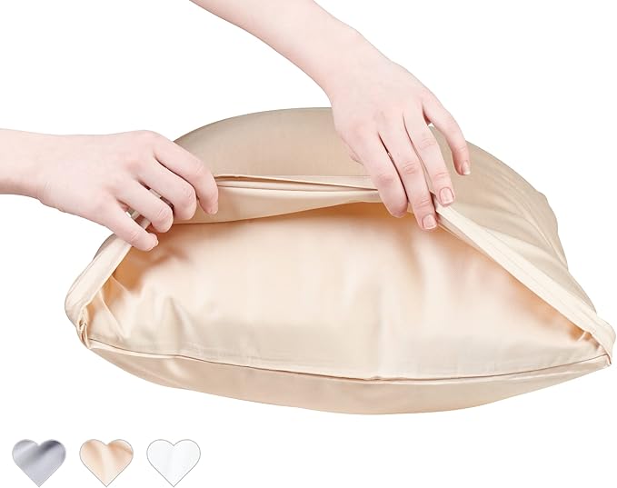 Anti Acne Pillowcase - King Size 36x20, Beige, Envelope Style - Oeko-TEX Certified - 75% Viscose Derived from Bamboo, 25% Modal for Smooth, Breathable, Moisture-Wicking Quality