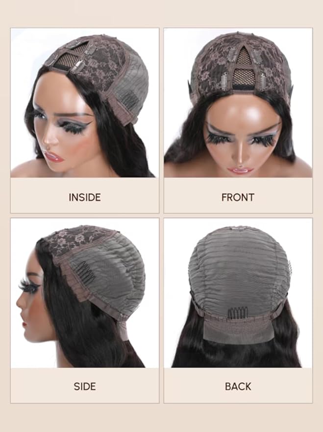 YIROO V Part Body Wave Human Hair Wigs Upgrade Upart Wig No Leave Out 12A Glueless Wig 22 Inch