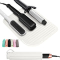 Quccefods Curling Iron Mats Oversize Heat Resistant Mat Silicone Hot Hair Tools Pad for Hair Straightener Flat Irons Hair Styling Tools Countertop Protection Portable Travel Curling Mat 11"*8.26"