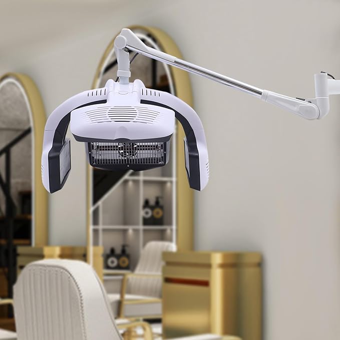 Wall Mounted Professional Infrared Hair Dryer, Freestanding Salon Steamer, Adjustable Hair Color with Timer, Multi-Functional Hair Care Steamer, Hooded Hair Dryer Beauty Salon Equipment