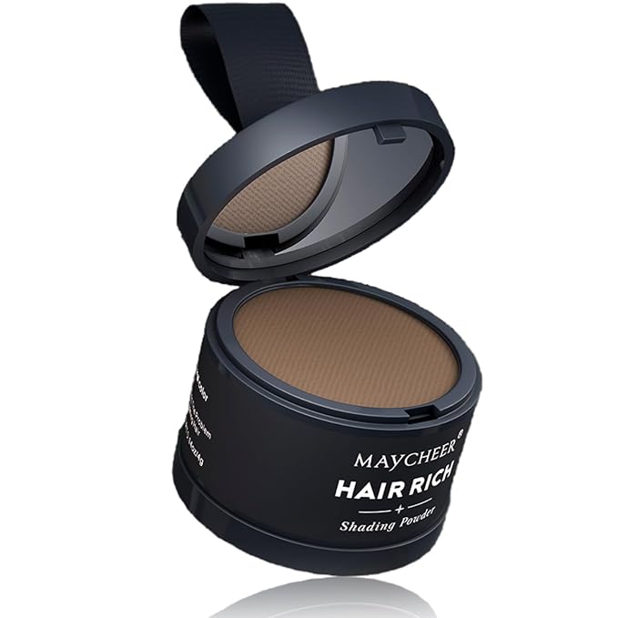 Maycheer Hairline Powder for Women - Hair Rich Shading Powder, 30 Colors Magic Root Cover Up (Dark Brown 01)