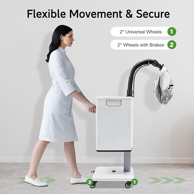 Professional Hair Steamer, Nano Hair Steamer Anion Hair Processor, Stand Up Base Salon Spa Equipment, for Home, Hairdressing Salons, Beauty Hospitals