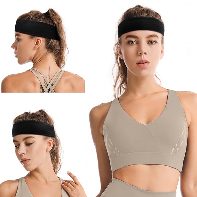 TERSE Hair Bands for Women's Hair Thin Cloth Headbands for Women Soft Stretchy Head Bands Solid Hair Hands