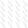 Snap Hair Clips for Women and Girls Water Drop Non Slip Hair Barrettes Heavy Coated Metal White Hair Clips Accessory 20 PCS 1.89"