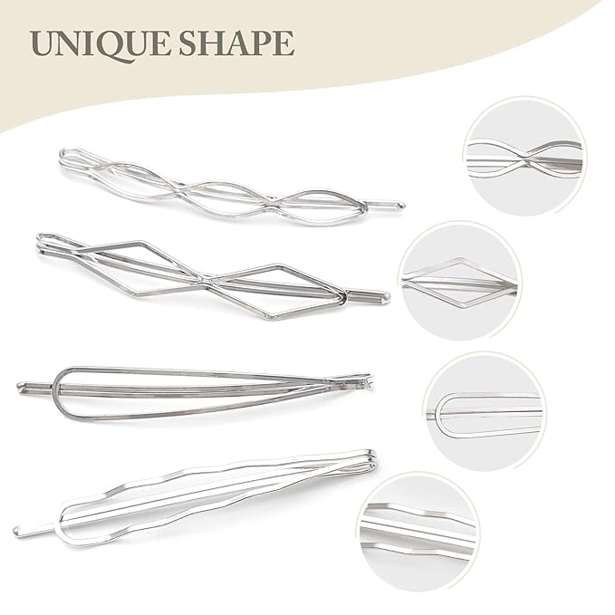 12 Pcs Hair Pins Set,Pearl Hair Clips Geometric Hair Pins Metal Hairpin,Minimalist Hair Styling Jewelry,Wedding Dainty Hair Barrettes Accessories,Bobby Pin for Girl Women