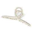 Metal Hair Claw Clips Big Diamond and Pearl Hair Claw Clamps 4.5" Big Butterfly Claw for Women and Girls Hair Accessories for Long Thick/Thin Hair 1 Pcs（Diamond&Pearl）