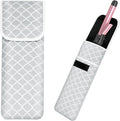 Women's Heat Resistant Neoprene Curling Iron Holder Flat Iron Curling Wand Travel Storage Cover Case Bag Pouch -Water-Resistant (Grey-1)