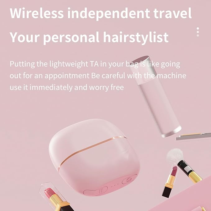 Mini Hair Straighteners, Portable Hair Straighteners Brush, 30s Fast Heating Mini Cordless Straightener with 3 Heat Settings, Rechargeable Hot Comb Heated Hairs Styling Brush, for Home Travel