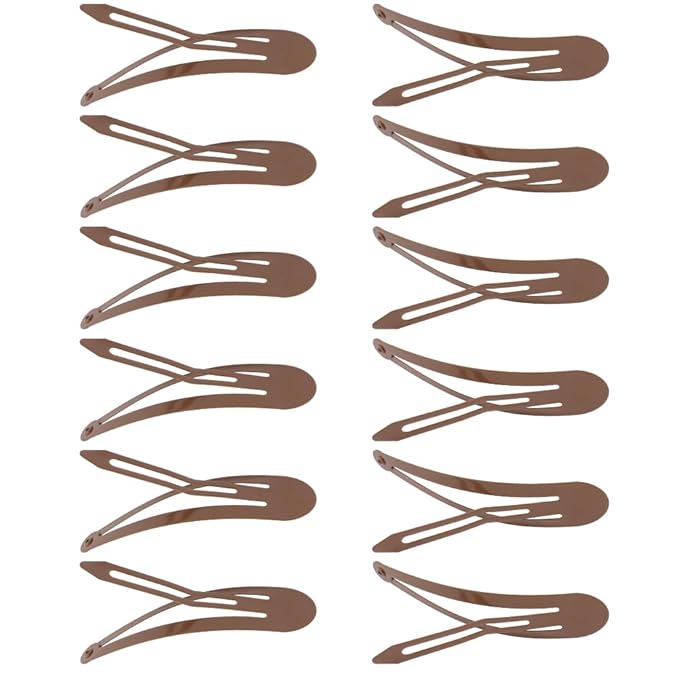 25 Pieces 2.8 Inch Large Snap Hair Clips No Slip Metal Clips Hair Barrettes for Women Hair Pins Hair Accessories Salon Supplies (Brown)